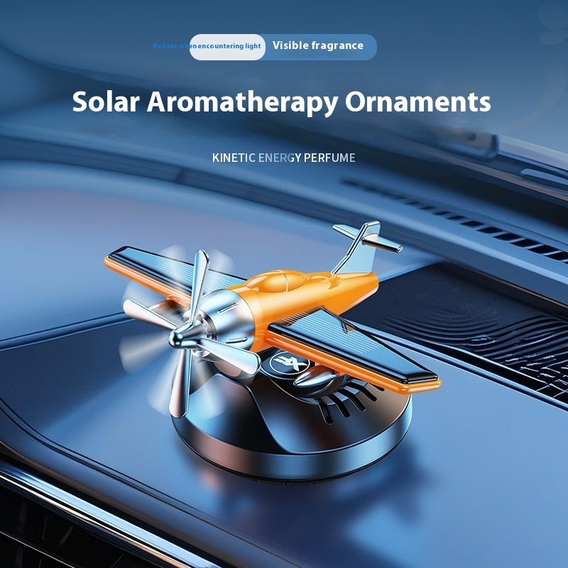Rotating Solar Power Vehicle Perfume Holder Decoration Ornaments