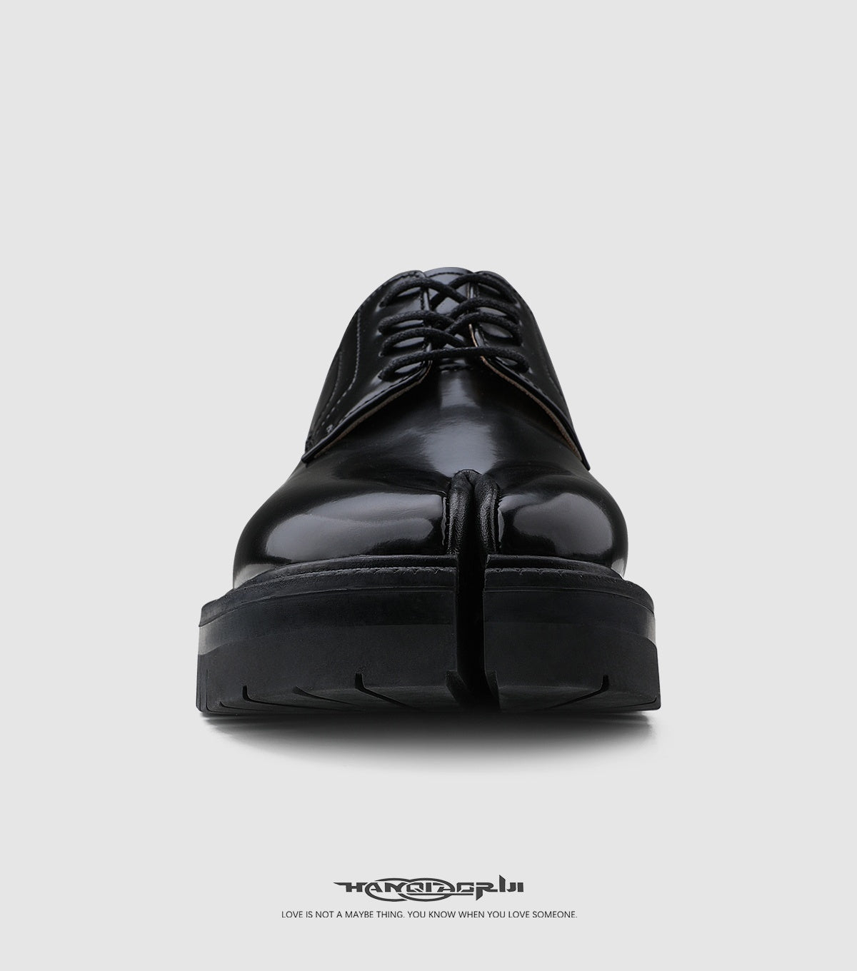 Sixmilude Low Cut Thick Sole Casual Split Toe Leather Shoes